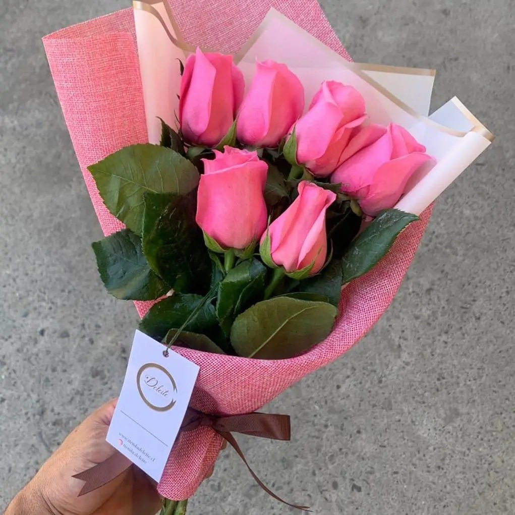 Ramo 6 Rosas rosadas