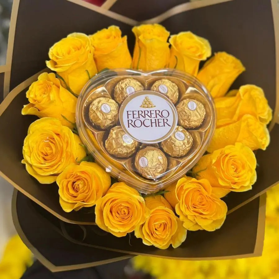 Corazón de amor Amarillo