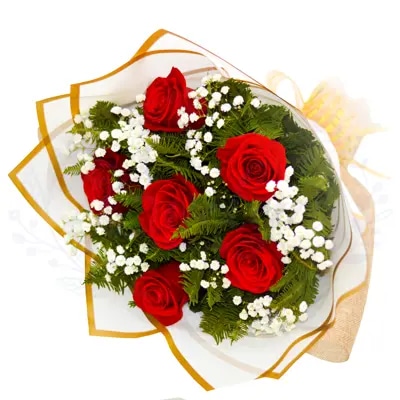 Ramo 6 Rosas Rojas Premium
