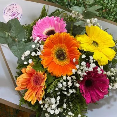 Ramo redondo 5 gerberas