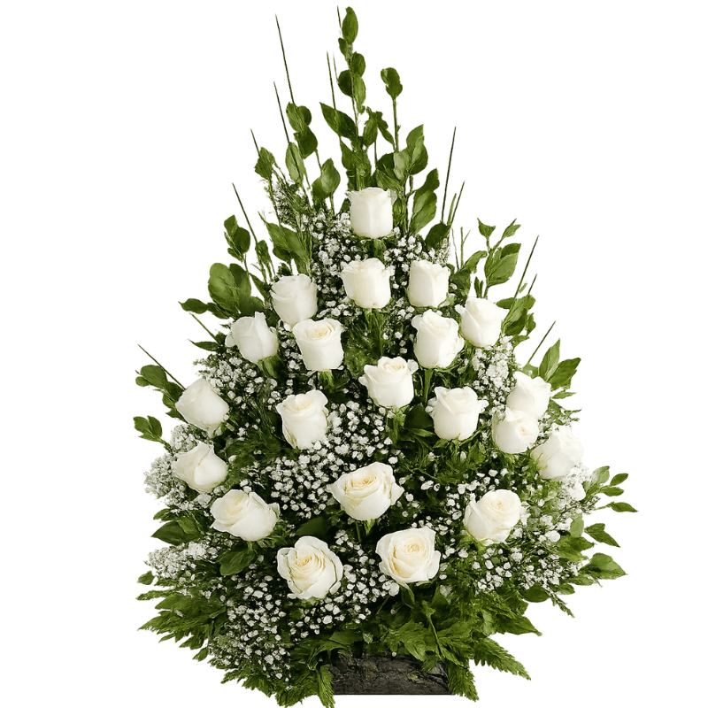 Arreglo Paz de 20 Rosas de Jabon o Naturales con follaje